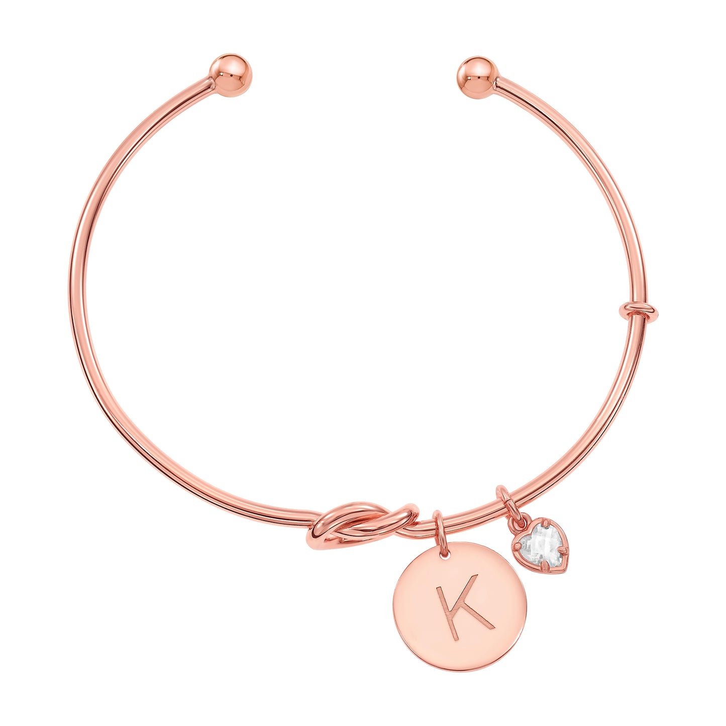 Knot Initial Bracelet