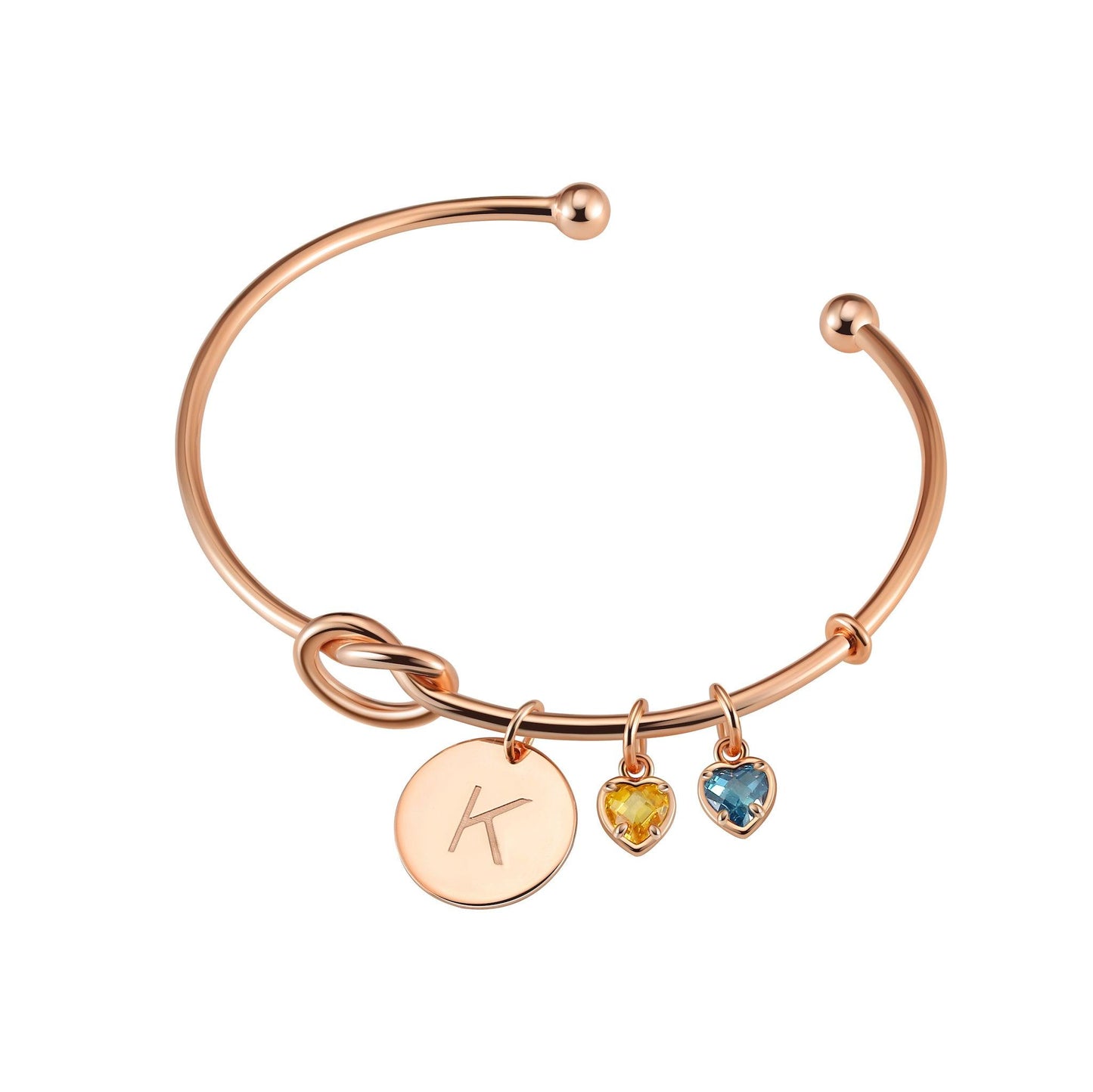 Knot Initial Bracelet - Sterling Silver Edition