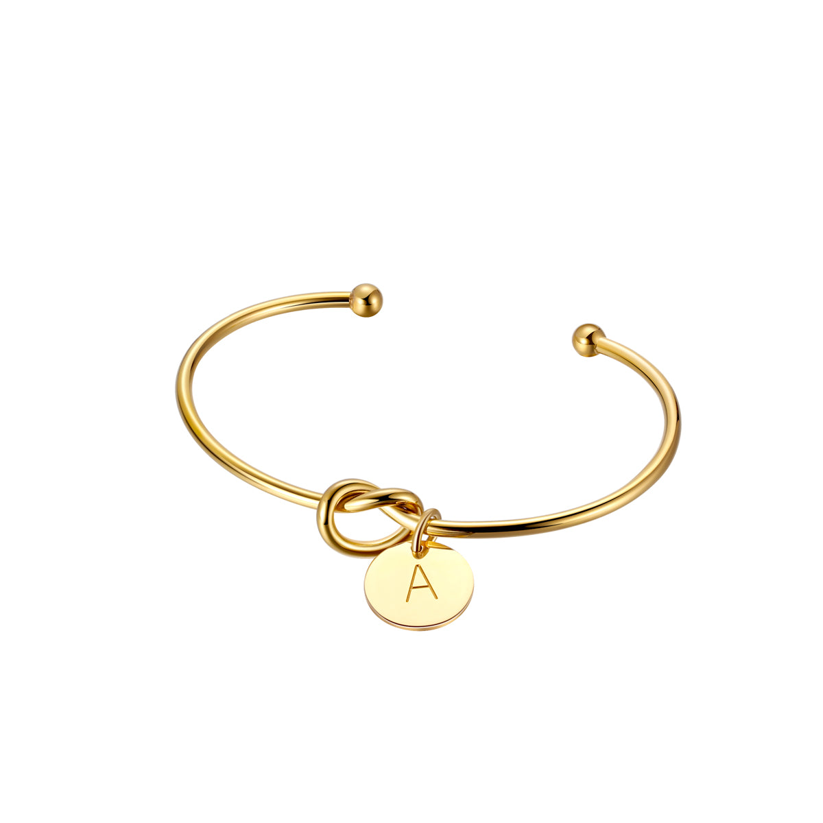 Knot Initial Bracelet - Stainless Steel