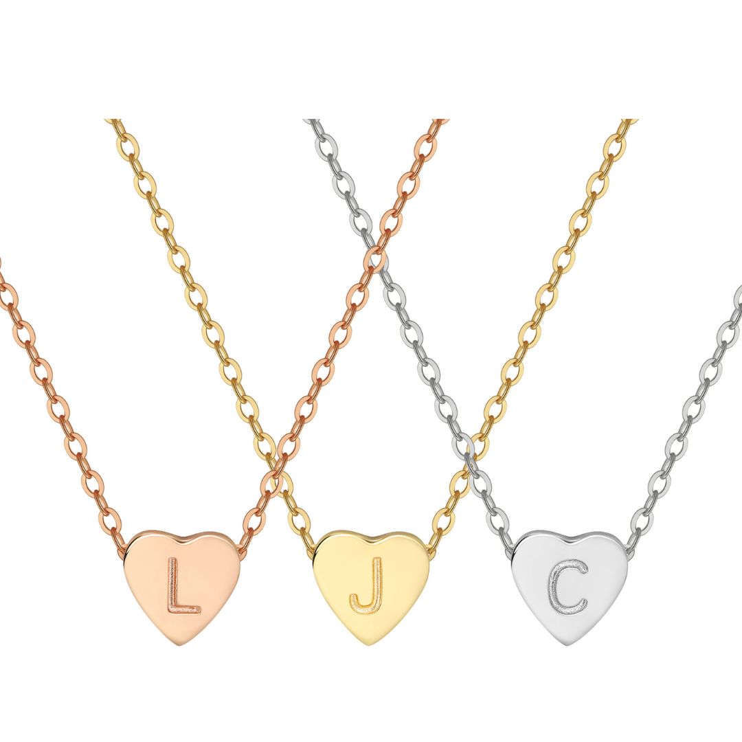 Heart Initial Necklace