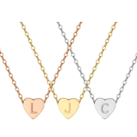 Heart Initial Necklace