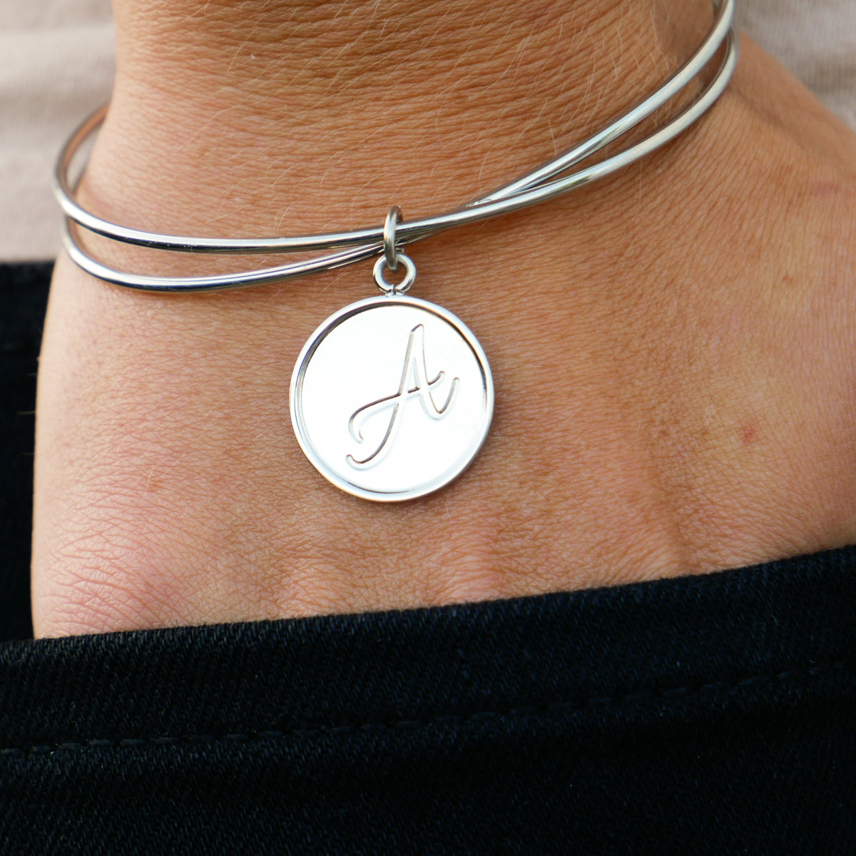 Infinity Initial Bracelet - Stainless Steel