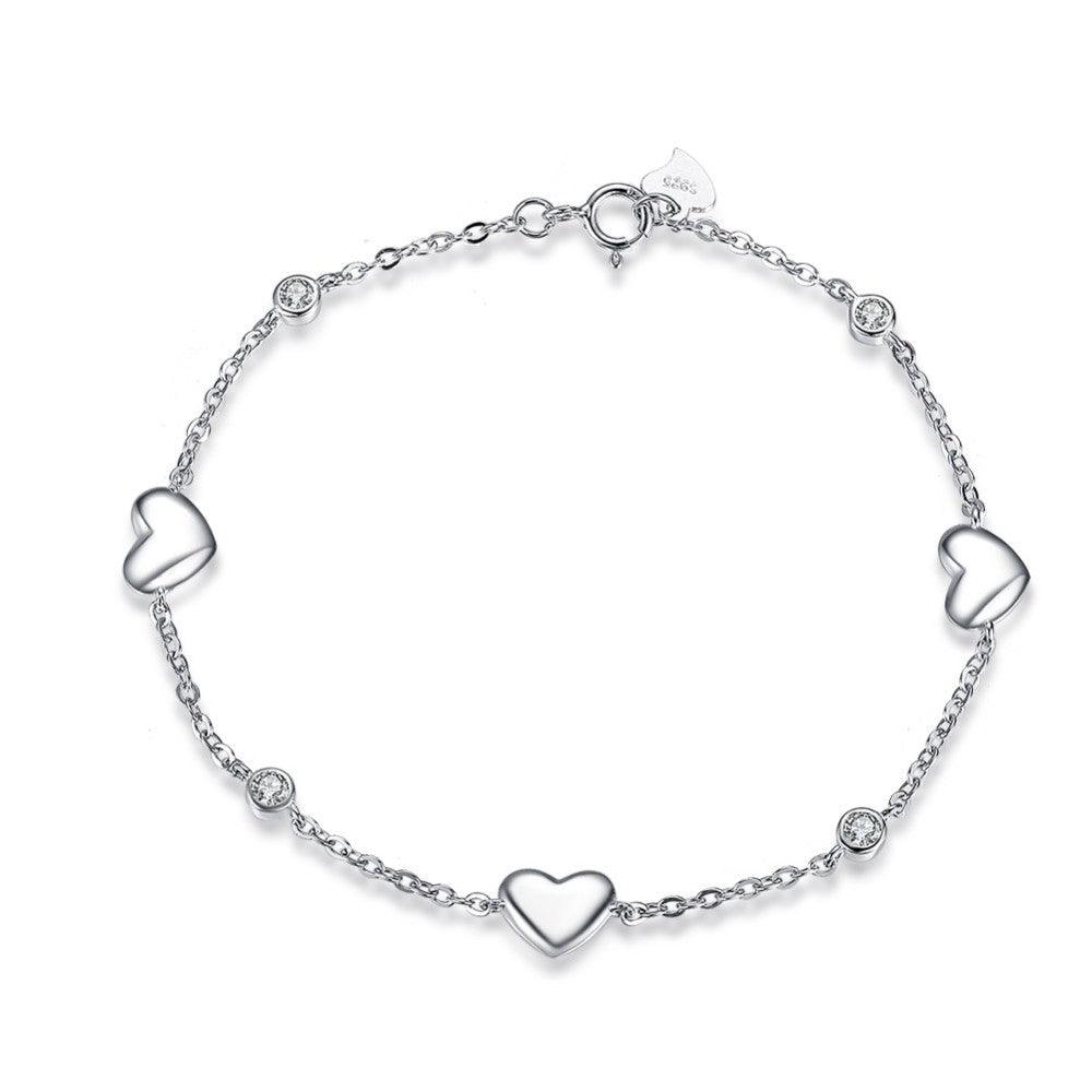 Bezel Stone Heart Bracelet - Findings & Connections